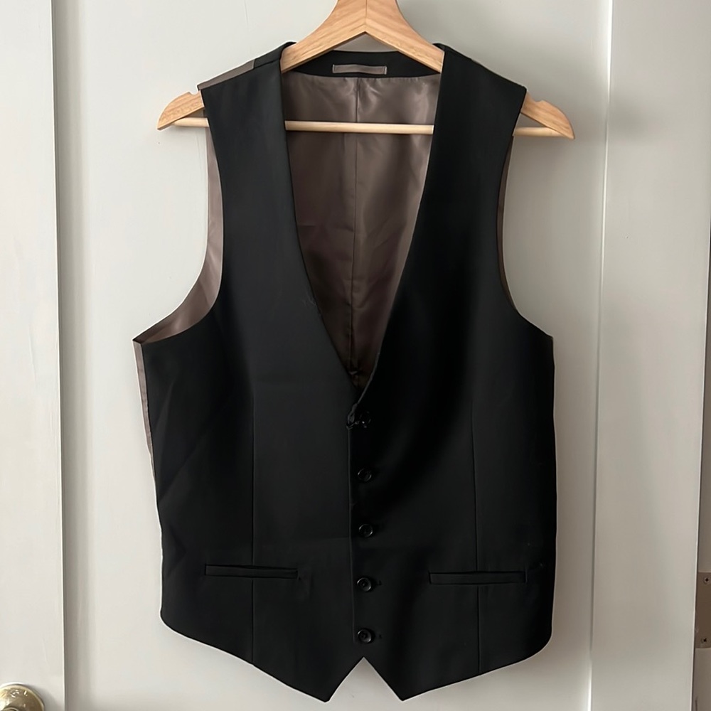Men’s black suit vest